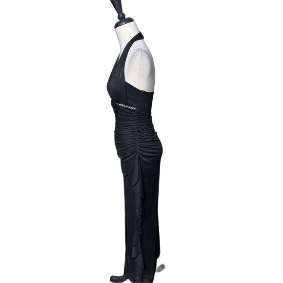 Cache Strappy Black Prom Dress, Long Formal, Evening Dress Size 4 - Picture 3 of 6